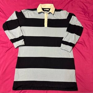 Hollister blue striped rugby polo shirt size extra small